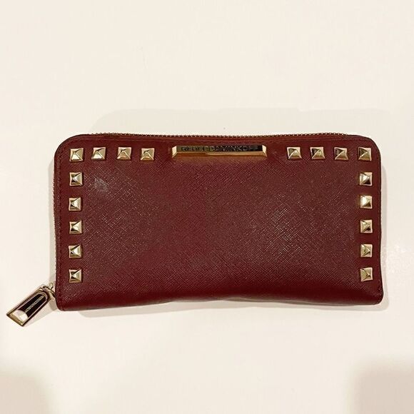 Rebecca Minkoff Continental Wallet Gold Rockstud Zip Around - Picture 1 of 9